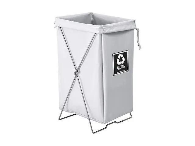 ROYAL BASKET TRUCKS G00-WWX-EBK Steel/Vinyl Enviro Hamper Kit White