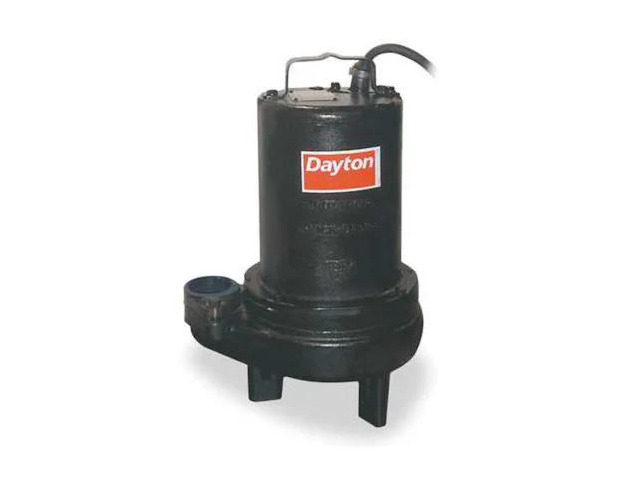 DAYTON 4LE15 1 HP 2' Manual Submersible Sewage Pump 460V
