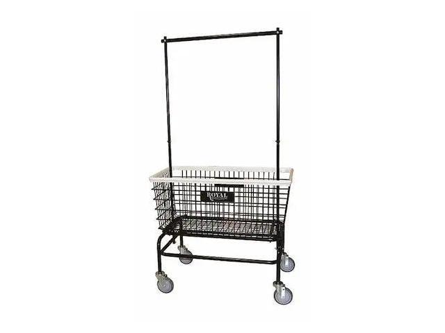ROYAL BASKET TRUCKS G33-BKX-W2A-5UNN Laundry Hamper Cart,Black,500 lb.