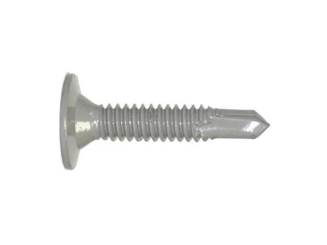 TEKS 1079000 Self-Drilling Screw, No 10 x 1 in, Climaseal Steel Wafer Head