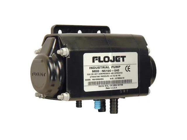 FLOJET N5100020G Double Diaphragm Pump, Acetal, Air Operated, Viton, 2.5 gpm