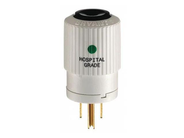 BRYANT BRY8266NP Straight Blade Plug, 5-15P, 15 A, 125V AC, 2 Pole, Screw