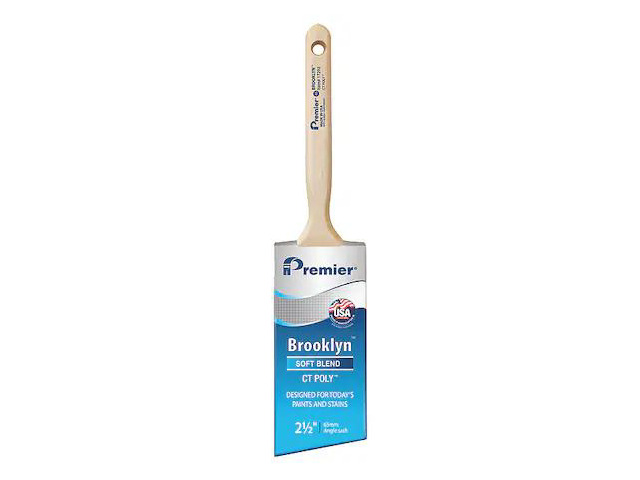 PREMIER 17292 2-1/2' Angle Sash Soft, Polyester Bristle, Paint Brush, Hardwood