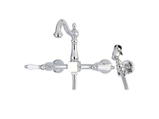 HERITAGE KS1261PLBS KS1261PLBS 8' Centerset Wall Mount Kitchen Faucet with