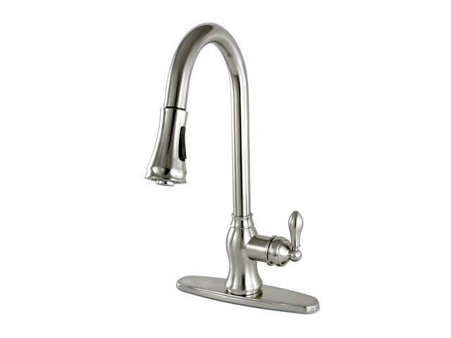 Gourmetier GSY7778ACL American Classic Single-Handle Pull-Down Sprayer Kitchen Faucet, Brushed Nickel