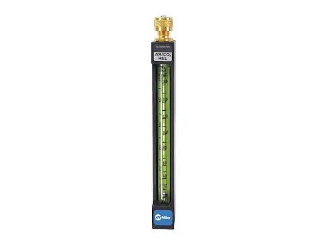 MILLER ELECTRIC 16531 Flowmeter, Argon, Carbon Dioxide, Helium, Single Stage,