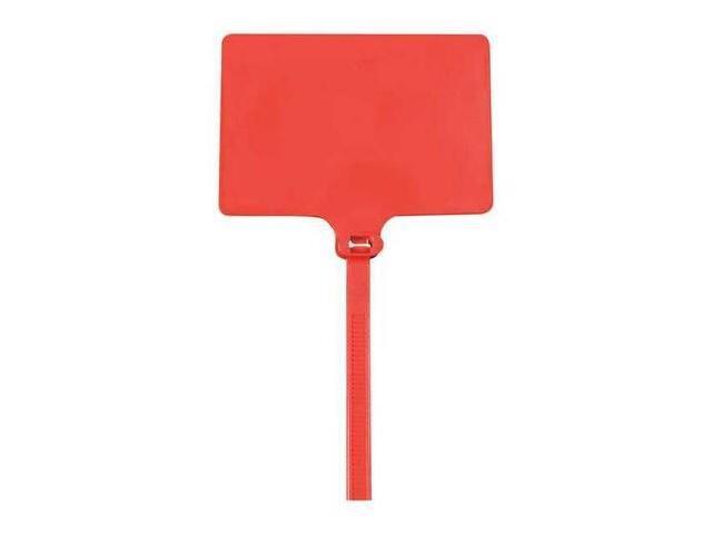 PARTNERS BRAND CTID80 Cable Tie, 6 in L, Red, 120 lb Strength, 100 PK