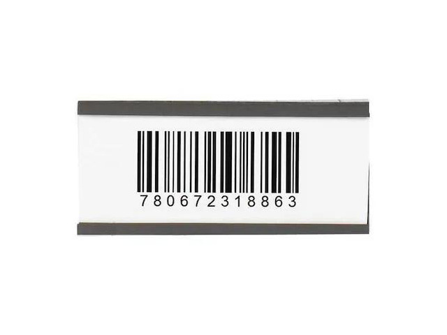 PARTNERS BRAND LH194 Magnetic 'C' Channel Cardholders, 2' x 4', Black, PK25