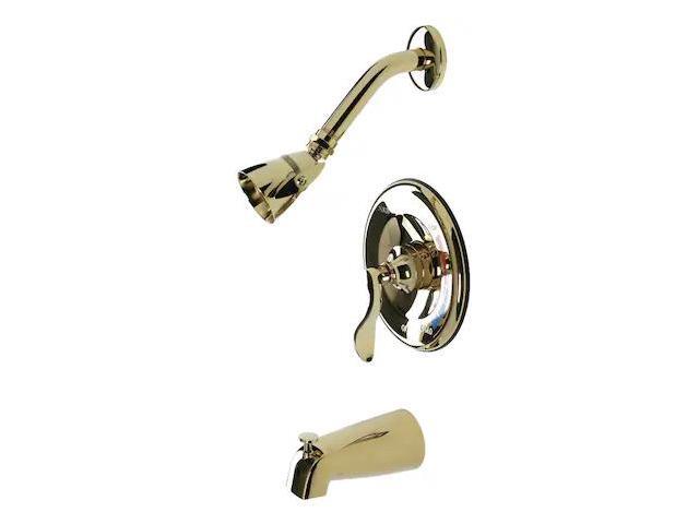 Kingston Brass KB8632DFL Tub and Shower Faucet, Polished Brass