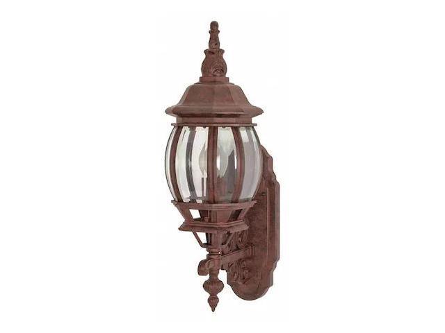 NUVO 60-3468 Central Park 1-Light 20 in. Wall Lantern with Clear Beveled Glass