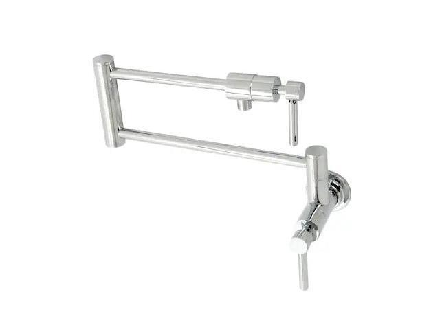 KINGSTON BRASS KS4101DL KS4101DL Concord Wall Mount Pot Filler, Polished Chrome