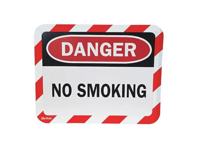 TARIFOLD P194943NS Sign Holder,Magntc,Danger No Smoking,PK2