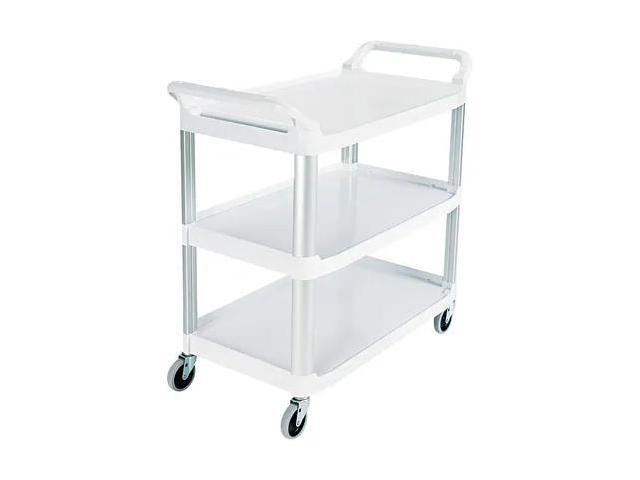 RUBBERMAID COMMERCIAL RUB441W Rubbermaid Service Cart, 41' x 20' x 38', White,