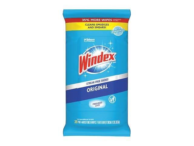 WINDEX 319251 Wipes Glass Cleaner Wipes, Unscented