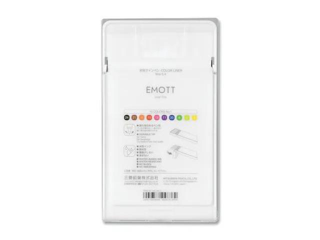 Uniball EMOTT Porous Point Pens Fine 0.4 mm Assorted Ink 10 Pack 24836