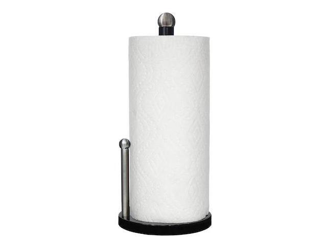 BLUE DONUTS BD3931164 Enamel Coated Steel Paper Towel Holder (Black)
