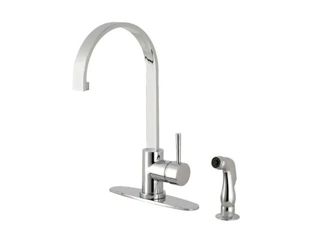 GOURMETIER LS8711DLSP LS8711DLSP Concord Single-Handle Kitchen Faucet W/ Side