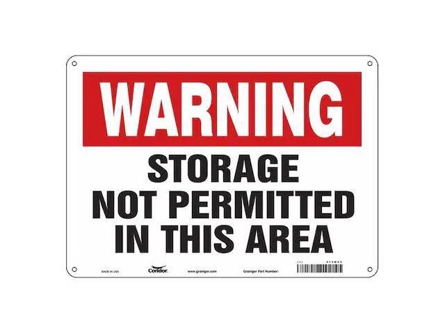 CONDOR 473M62 Safety Sign, 10 in Height, 14 in Width, Polyethylene, Horizontal