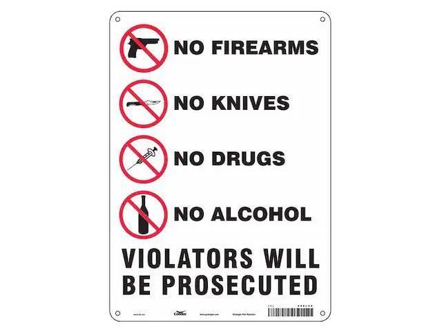 CONDOR 449L40 Safety Sign, 14 in Height, 10 in Width, Aluminum, Vertical