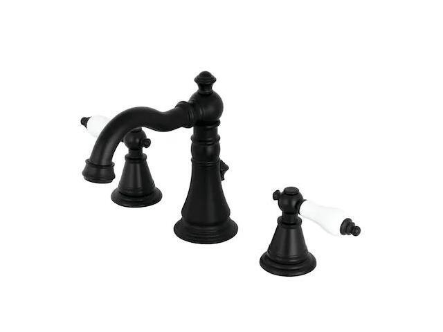 Fauceture FSC1970PL English Classic Widespread Bathroom Faucet, Matte Black