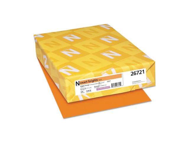 NEENAH PAPER Exact Brights Paper 8 1/2 x 11 Bright Orange 50lb 500 Sheets 26721