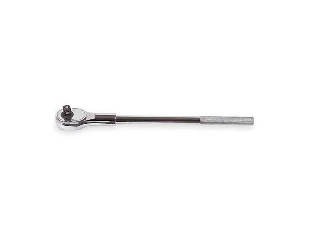 WESTWARD 5MX65 3/4' Drive 24 Geared Teeth Pear Head Style Hand Ratchet, 19-7/8'
