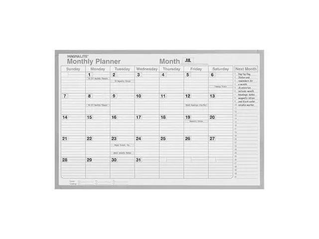 MAGNA VISUAL ML-341 36'x48' Monthly Planning Dry Erase Board Kit