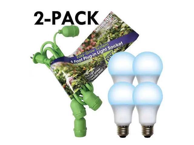 MIRACLE LED 602263 LED Grow Light Cord System 4 Socket & LED Blue Grow Kit