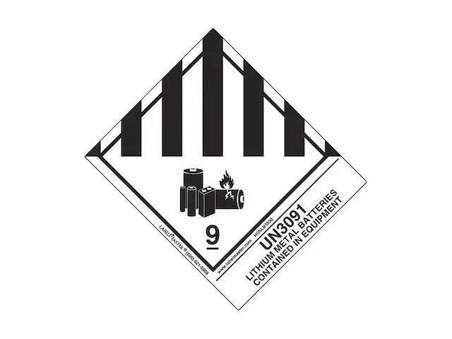 LABELMASTER HSNLB5500 UN3091 Lithium Metal Battery,PK500, HSNLB5500
