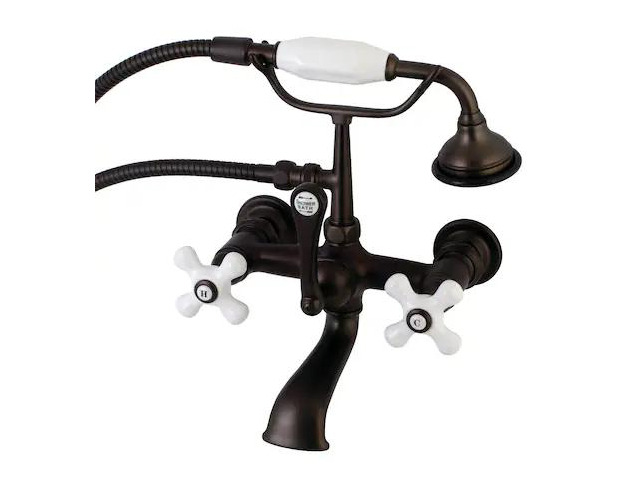 KINGSTON BRASS AE557T5 Wall-Mount Clawfoot Tub Faucet, Oil Rubbed Bronze, Tub