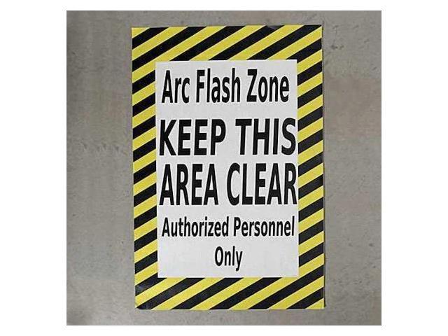 SHIELDMARK AFZ2426 Floor Arc Flash Zone Sign, 24 in Height, 36 in Width, Heavy