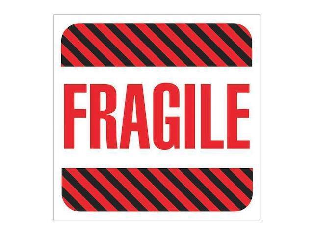 TAPE LOGIC DL1069 Tape Logic Labels, 'Fragile', 4' x 4', Red/White/Black,