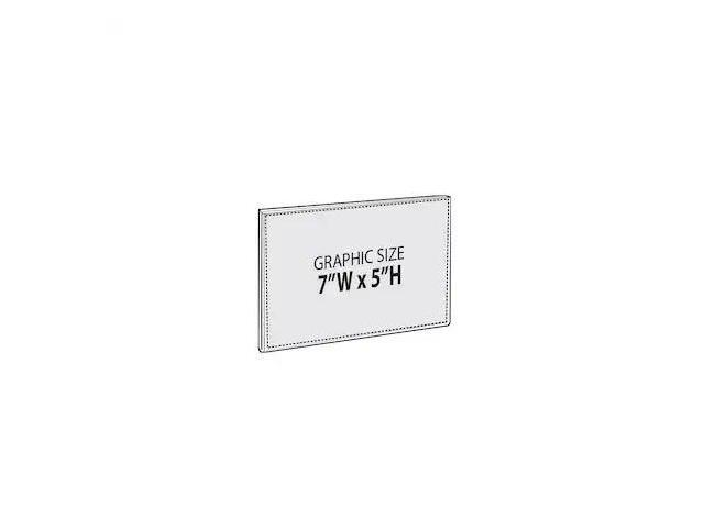 Azar Displays Acrylic Horizontal Wall Mount Sign Holder 5 x 7-inch 10/Pack 129928
