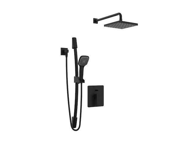 KEENEY MFG KIT-QUA130CMB Shower Faucet Kit, Matte Black, Wall