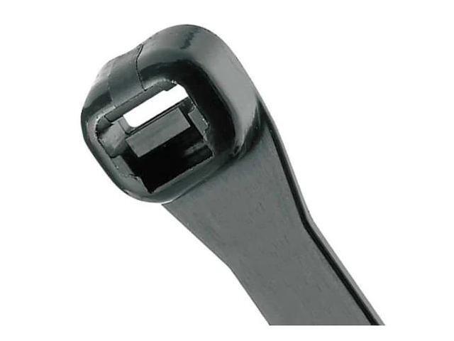 PANDUIT SG100M-C0 Cable Tie, 4-1/2 in L, 1 in Max Bundle Dia., Black, Nylon