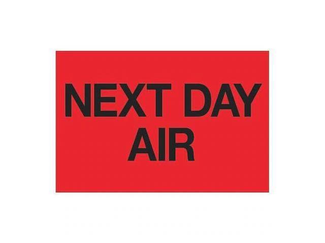 TAPE LOGIC DL1072 Tape Logic Labels, Next Day Air, 2 x 3, Fluorescent Red,