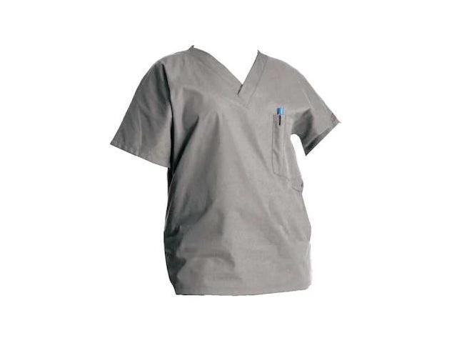 SCRUB ZONE 70221 Scrub Shirt, Cotton/Polyester, Short Sleeve, 3 Pockets,