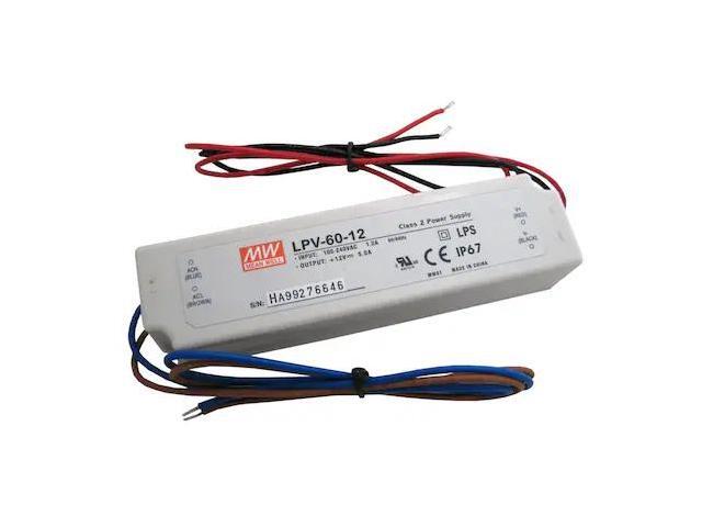 DIODE LED DI-0906 DC Constant Voltage Driver, Class 2, 60W, 12V