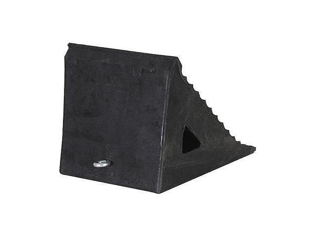 BUYERS PRODUCTS WC796R Rubber Wheel Chock with Chain Eye 9.5x7x7 Inch