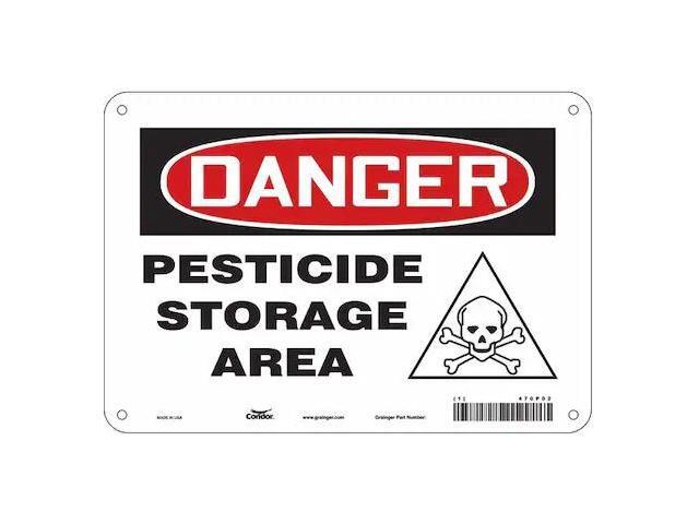 CONDOR 470P02 Safety Sign, 7 in Height, 10 in Width, Aluminum, Vertical