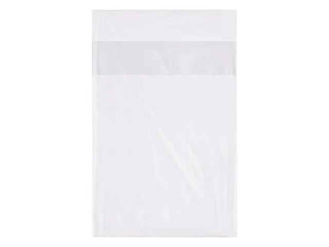 PARTNERS BRAND PBFL091201 9' x 12' Flap Lock Poly Bags, 1 mil, Clear, PK 1000