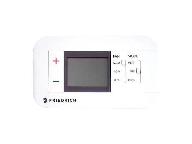 FRIEDRICH RT7 Wired Thermostat, White, 7-9/16 in W