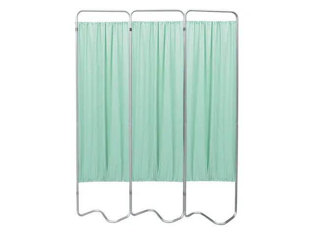 OMNIMED 153053-15 3 Section Beamatic Privacy Screen with Vinyl Panels, Green