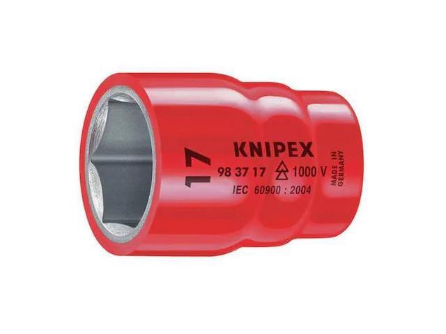 Knipex 98-37-17 Insulated 17 mm 6 Point 3/8' Socket
