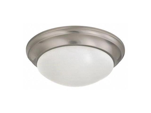 NUVO 60-3272 2 Light 14 in. Flush Mount Twist & Lock Frosted White Glass
