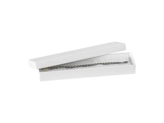 PARTNERS BRAND JB821W Jewelry Boxes, 8' x 2' x 7/8', White, 100/Case