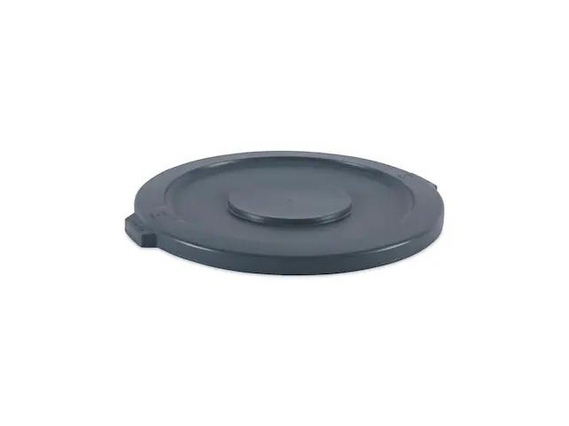 Boardwalk Lids for 32-Gal Waste Receptacle Flat-Top Round Plastic Gray