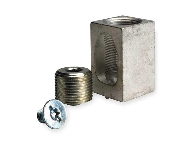 SQUARE D AL400LA Mechanical Lug, 600 kcmil Max, 1 Conductor, Tin-Plated Aluminum