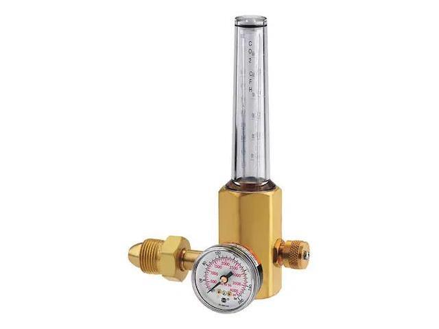 MILLER ELECTRIC H2051B-580 Flowmeter Regulator, Argon, Carbon Dioxide, Helium,