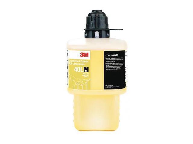 3M 40L Cleaner and Disinfectant, 2L Bottle, Fragrance Free, Yellow